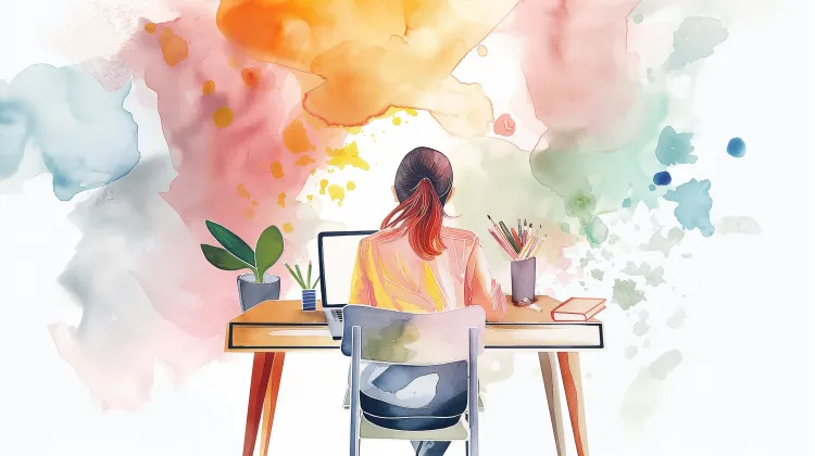 Career Hub - A Woman Working on a Desk